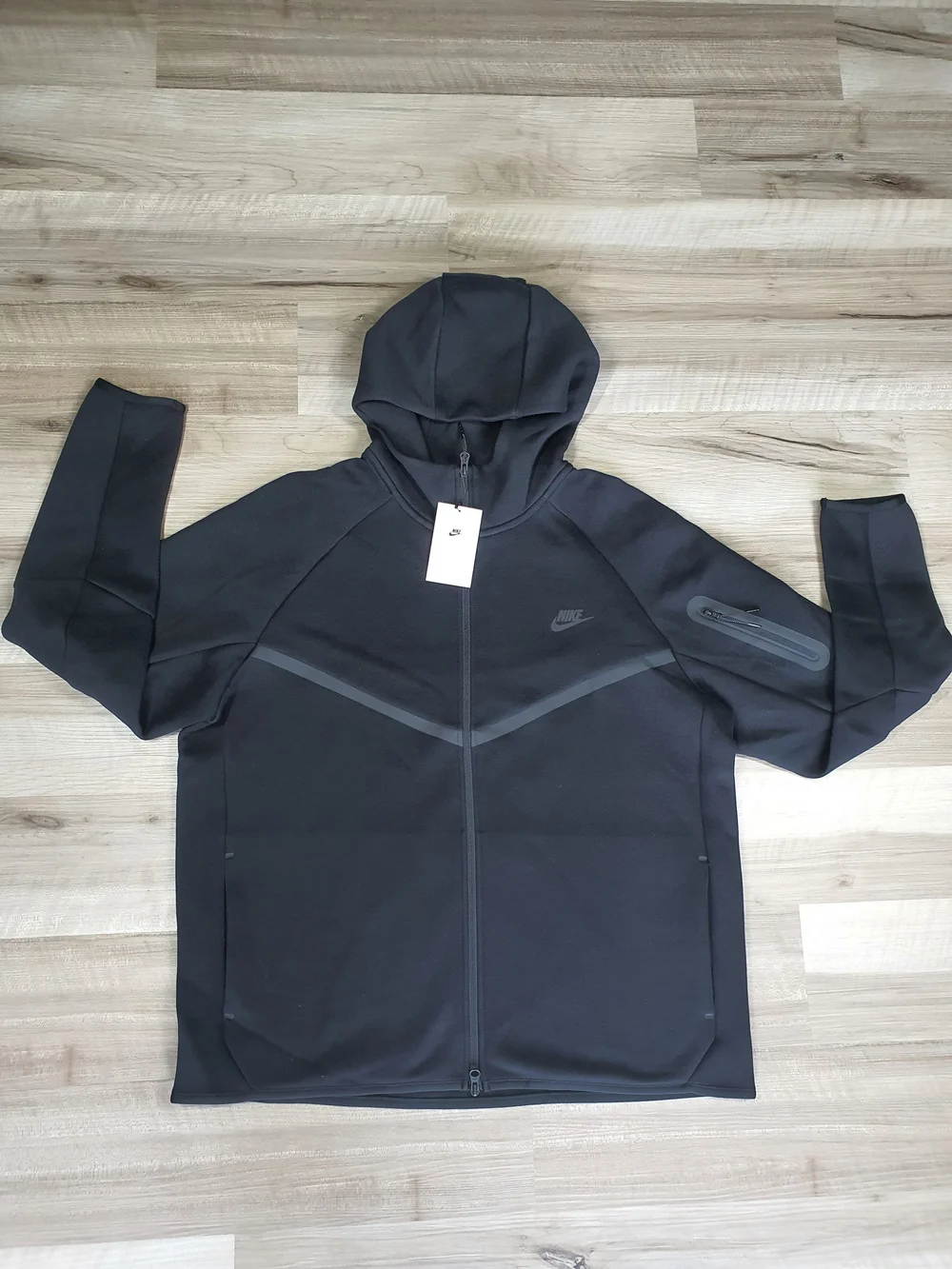 Nike Tech Fleece Jacket Sportswear Black Full Zip Hoodie HV0949-010 Men's XL